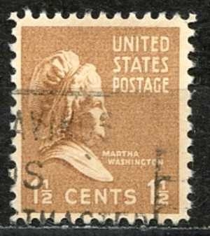 z vendido USA 1938 Scott 805 Sello º Personajes Martha Washington Etats Unis Estados Unidos Timbre utilisé usado 